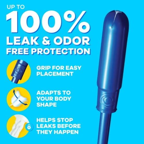 Tampax Pearl Tampons Ultra Absorbency with LeakGuard Braid, 45 Count