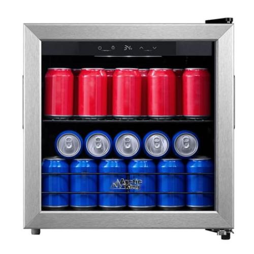 Arctic King 48-Can Stainless Steel Beverage Fridge & Cooler with Electrical Control, ARV48B1AST
