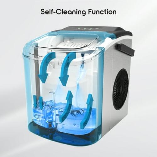 Ionchill Quick Cube Ice Machine, 26lbs/24hrs Portable Countertop Bullet Cubed Ice Maker