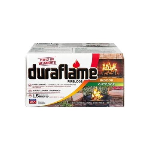 (6 pack) Duraflame 2.5 lb Firelog for Fireplaces and Fire Pits, Burns over 1.5-Hrs , One (1) Firelog