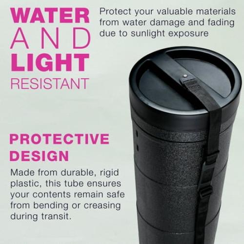 U.S. Art Supply Extra Large Jumbo Telescoping Drafting Tube - 10-1/2 Outside/9-3/4 Inside Diameter, Expands 36 to 62-1/2, Durable Protection with Shoulder Strap - Ideal for Posters, Blueprints,Art (  dent  see the pictures )