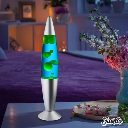 Jambo 16-inch Motion Lamp (Blue with Yellow/Green Wax, 16 inch)