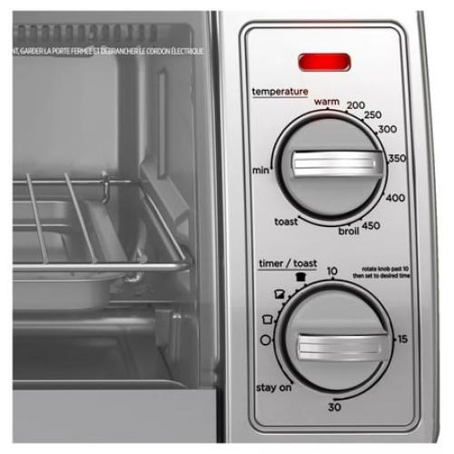 BLACK DECKER 4 Slice Toaster Oven Stainless Steel TO1700SG - New (tt)