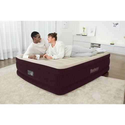 Bestway Maroon 20 Queen Air Mattress with Built-in Pump