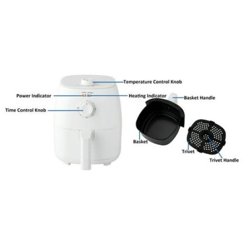 Mainstays 2.2 QT Air Fryer, Arctic White - Automatic Shutoff