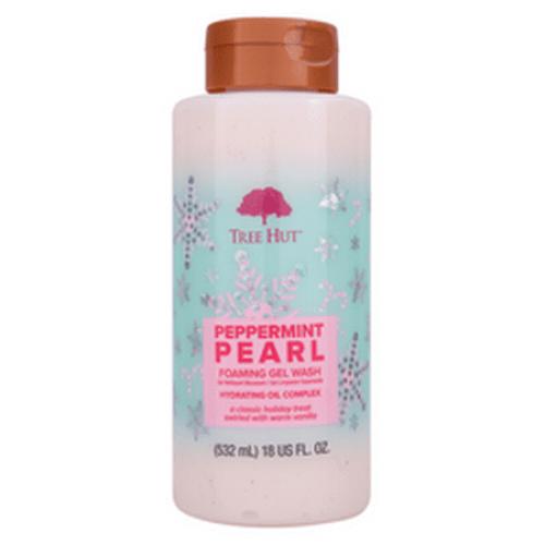 Tree Hut Peppermint Pearl Foaming Gel Body Wash for Adults, 18 fl oz