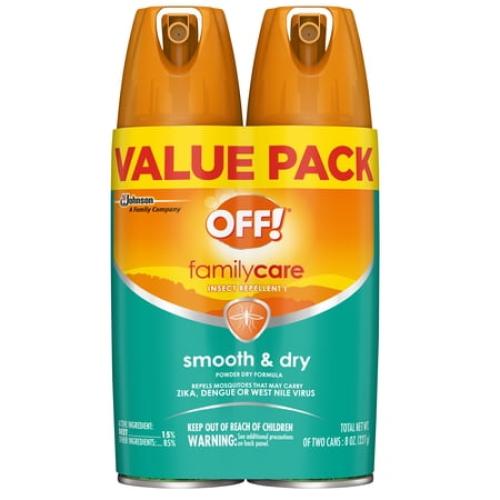 OFF! FamilyCare Mosquito Repellent I, Smooth & Dry, 4 oz, 2 ct