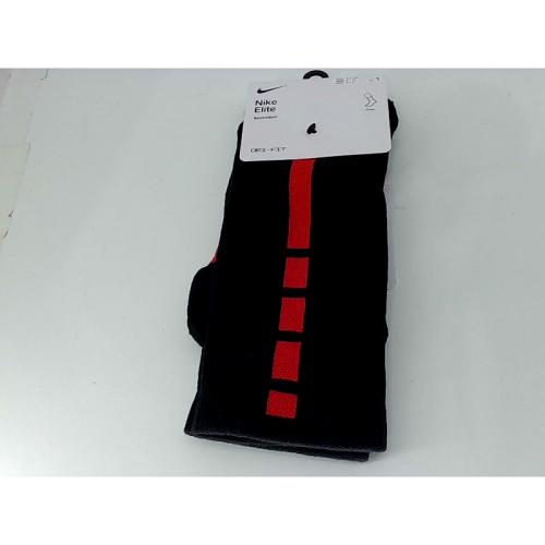 Nike Elite Basketball Crew Socks Black/University Red Size Medium