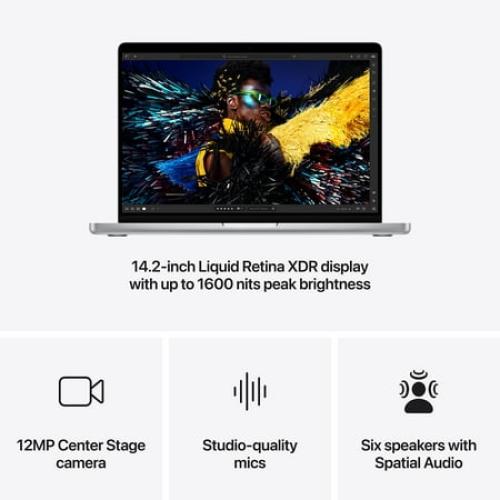 Apple Size 14 Color Black MacBook Pro with M4 Chip 10-Core CPU / 10-Core GPU, 16GB Memory, 1TB SSD, Silver, 2024