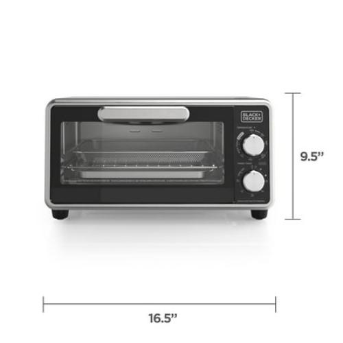 Black Decker Crisp ‘N Bake PRO Stainless Steel 4-Slice Air Fryer Toaster Oven