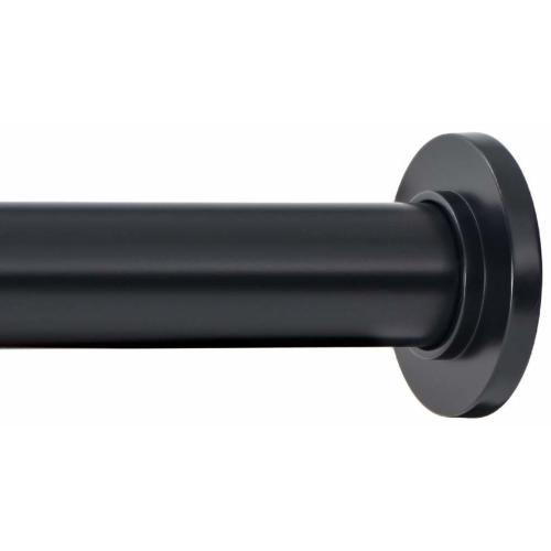 Ivilon Tension Curtain Rod - Spring Tension Rod for Windows or Shower 36 to 54 Inch. Black
