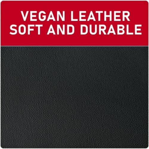 Genuine Dickies 2-Piece Black-Red Durasport Vegan Leather Universal Truck Seat Covers, 43634WDI