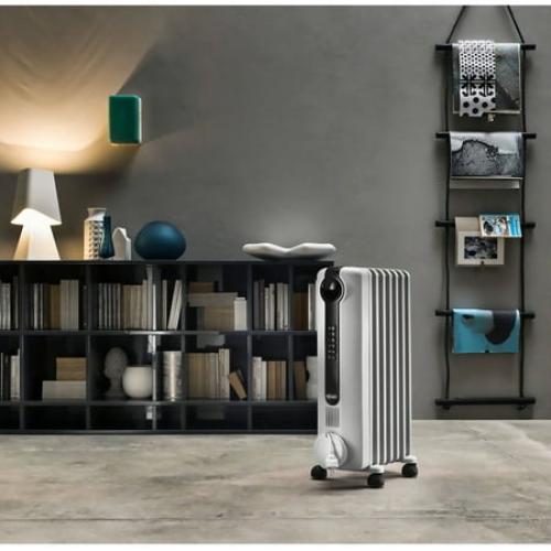 De'Longhi Radia S TRRS0715E Light Gray 1500W Electric 3 Speed Energy Saving Space Heater