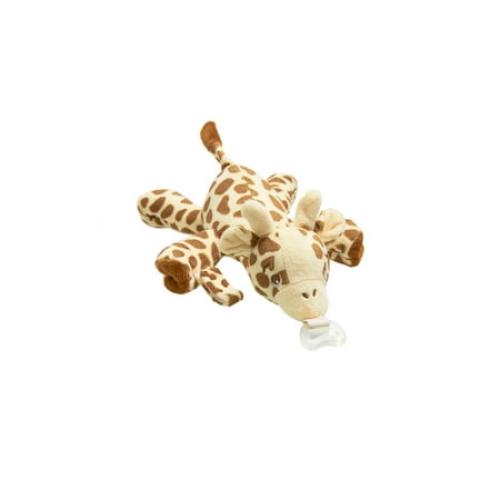 Philips Avent Soothie Snuggle Pacifier Holder with Detachable Pacifier, 0m , Giraffe, SCF347/01