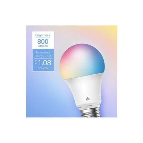 Kasa Smart Light Bulbs, Full Color Changing Dimmable Smart WiFi Bulbs Works with Alexa and Google Home, A19, 9W 800 Lumens,2.4Ghz only, No Hub Required, 2-Pack (KL125P2), multicolor