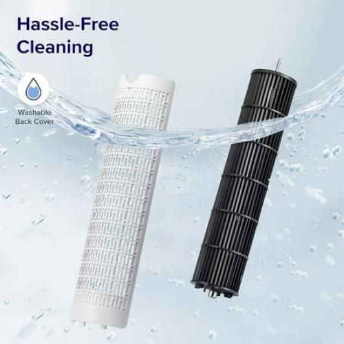 LEVOIT Tower Fan for Bedroom, 25ft/s Velocity 28dB Bladeless Oscillating Fan with 90°, Remote Control, 5 Quiet Speeds, 4 Modes, 12H Timer, Standing Fan for Home, White, Classic 36 Inch