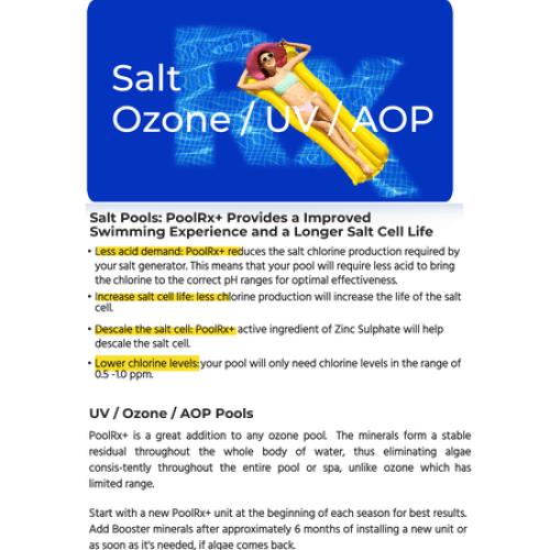 Pool Rx  Black/White 6-Month Swimming Pool Mineral Algicide, 1 Tablet Treats 20k-30k Gallons of water