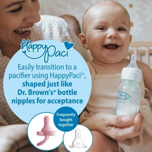 Dr. Brown's Natural Flow Baby Bottle Narrow Nipple - Transition Level T - 6-Pack - 0m
