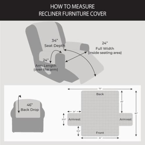 SureFit Pet Protector Recliner Furniture Cover Taupe