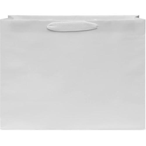 Prime Line Packaging Large PB Twill White Paper Shopping Bags 25 Pack - 16x6x12