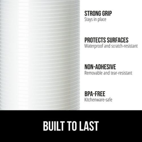 GORILLA GRIP Shelf Liner, DuraGuard Ribbed Waterproof Drawer, Cabinet Protection, 12x20, Clear