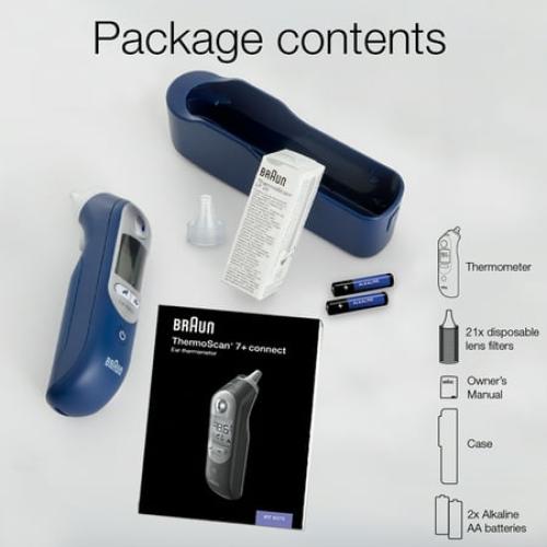 Navy Blue Braun ThermoScan 7  Connect Ear Thermometer, IRT6575US