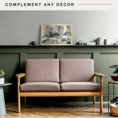 MCS Foundation 16x24 Poster Frame Traditional Brass, Vertical & Horizontal Wall Hanging Large Picture Frame for Photos, Posters & Art Prints (1-Pack)