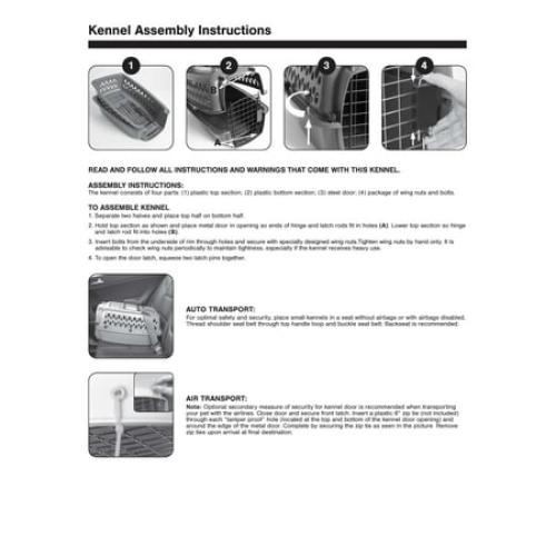 Vibrant Life Pet Kennel Small/Medium 26 Dog Crate, Plastic Travel Pet Carrier for Pets 15-25 lb, Grey