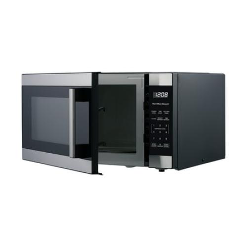 Hamilton Beach 1.6 Cu ft Sensor Cook Countertop Microwave Oven in Stainless Steel, New