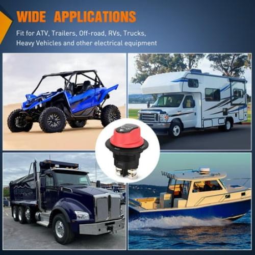 Nilight Battery Disconnect Switch 100A Master Disconnect Isolator