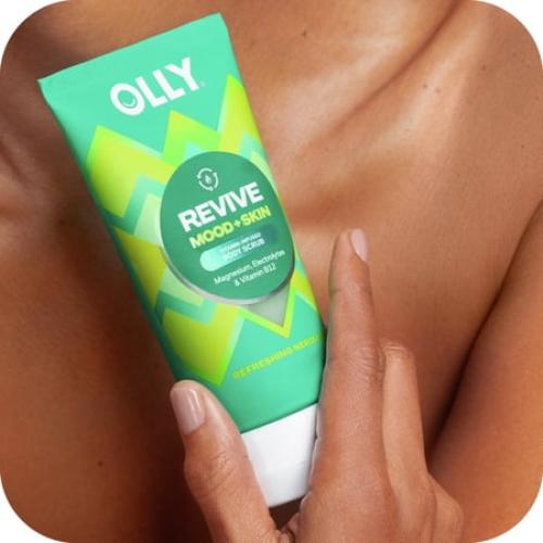 OLLY BRIGHTBody Scrub Exfoliates & Repairs Skin Barrier Neroli Dew, 6 oz