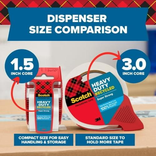 Scotch Heavy Duty Packing Tape 1.88 x 54.6 yds. Clear 5 Pack (7750-6)