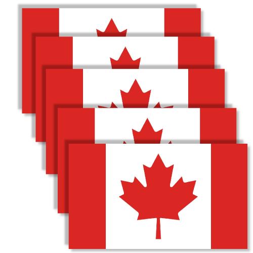 5 PCS Canada Flag StickerCanadian Decal for Car Bumper Window Laptop