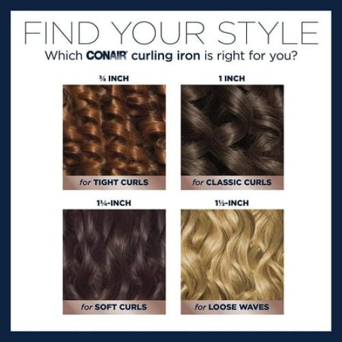 Conair Double Ceramic Curling Iron, 1.5-inch, Rose Gold, CD703GN