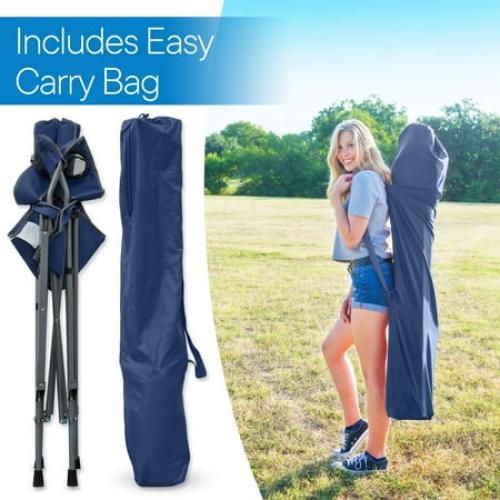 RMS Extra Tall Bar Height Director Chair with Carrying Bag, Blue