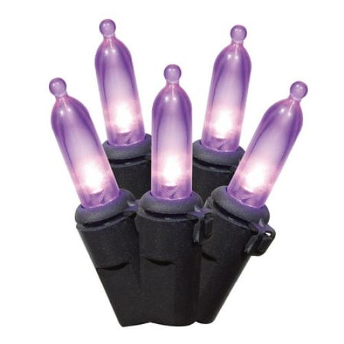 4 pack Purple Lights, 50CT, LED Minis, 9.5ft, Halloween Indoor/Outdoor, by Way To Celebrate