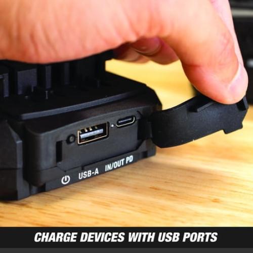 Hyper Tough 20-Volt Max Lithium-Ion 2.0Ah Battery Pack with USB-a and USB-c Ports