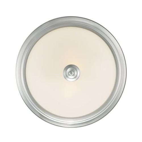 DESIGNERS FOUNTAIN Flush Mount Ceiling Light, 2-Pack, 13 Inch LED Frosted Glass Lighting Fixture for Kitchen, Bedroom, Bathroom, and Hallway, Brushed Nickel, D333M-13FM-BN2