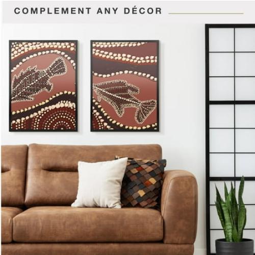 MCS Foundation 16x24 Poster Frame Traditional Brass, Vertical & Horizontal Wall Hanging Large Picture Frame for Photos, Posters & Art Prints (1-Pack)