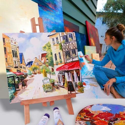 Artkey Canvas Panels 8x10 inch 12-Pack, Acid-Free 100% Cotton for Painting for Adult