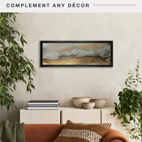 MCS Foundation 16x24 Poster Frame Traditional Brass, Vertical & Horizontal Wall Hanging Large Picture Frame for Photos, Posters & Art Prints (1-Pack)