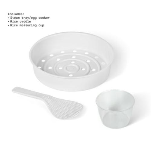 Beautiful 14-Cup Cooked, 6-Cups Uncooked Electric Rice and Grain Cooker, EverGood™ Ceramic Nonstick Coating, White Icing by Drew Barrymore