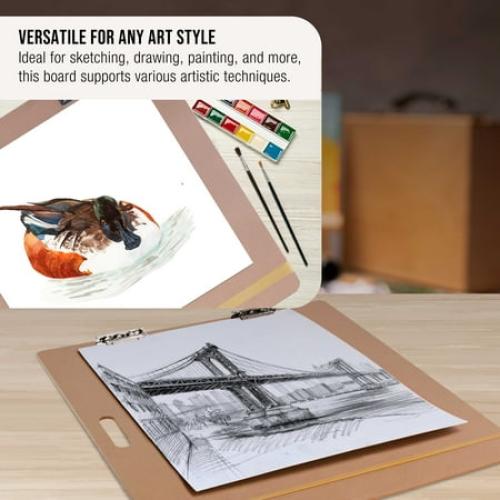 US Art Supply 23x26 Artist Field Sketch Tote Board Drawing Heavy-Duty Clip