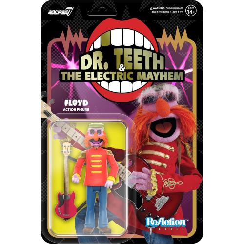 Super7 The Muppets Electric Mayhem Band Floyd - 3.75 Muppets Action Figure with Accessory Classic Cartoon Collectibles and Retro Toys