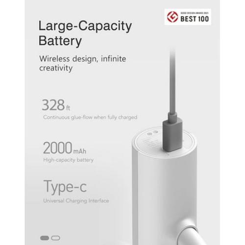 Hoto Cordless Hot Glue Gun with 10 Glue Sticks, Fast Heating, Auto Power-Off, Crafting Tool for Crafts, DIY Arts, Home Repairs