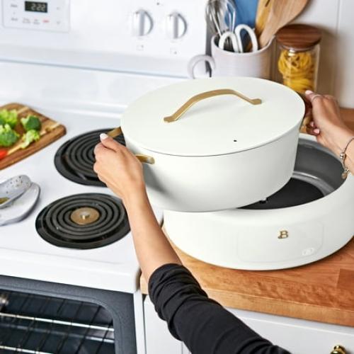 Beautiful 10 in 1, 6 Qt Electric Multi-Cooker, White Icing by Drew Barrymore