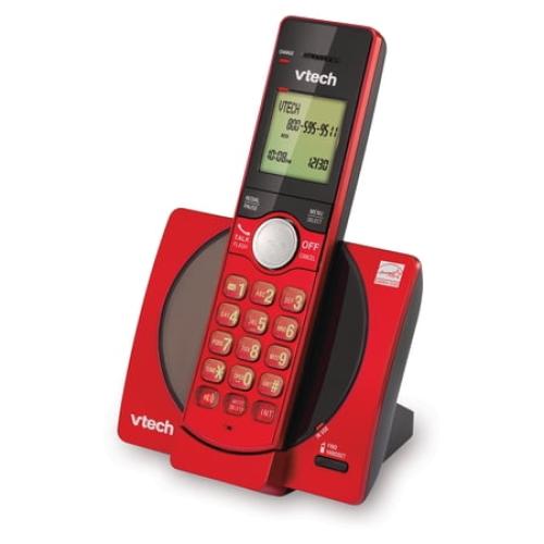 VTech CS6919-16 DECT 6.0 Cordless Phone with Caller ID and Handset Speakerphone, Red