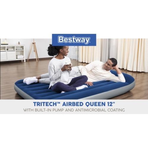 Bestway 12 Tritech Queen Air Mattress with Built-in Pump