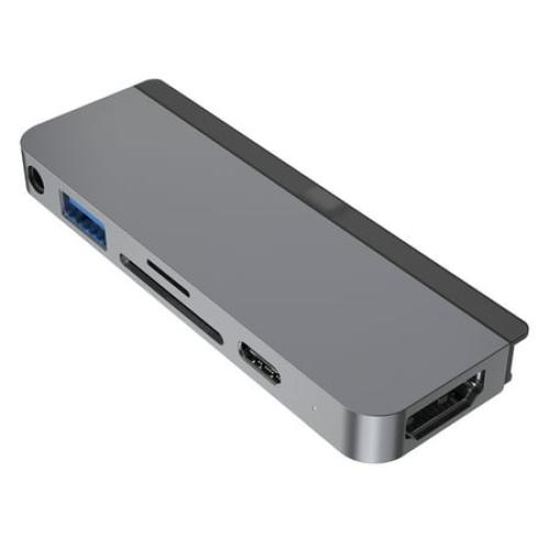 HyperDrive 6-in-1 USB-C Hub for iPad Pro/Air, Gray