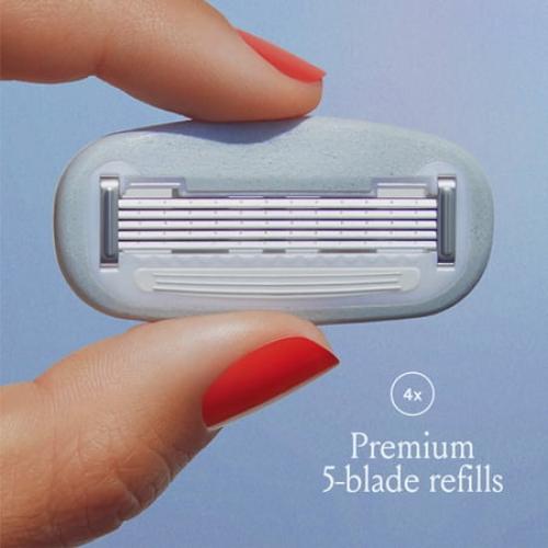 Billie Women’s Razor 5-Blade Razor Cartridge Refills, 4 Ct